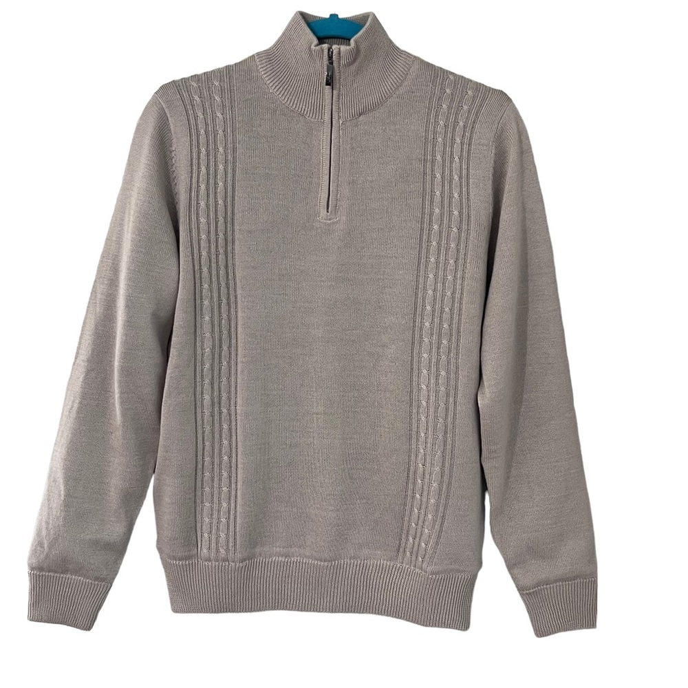 NWT Kartel Womens Sweater Wool/Acrylic Lined Beige/Oatmeal Size Large / 14